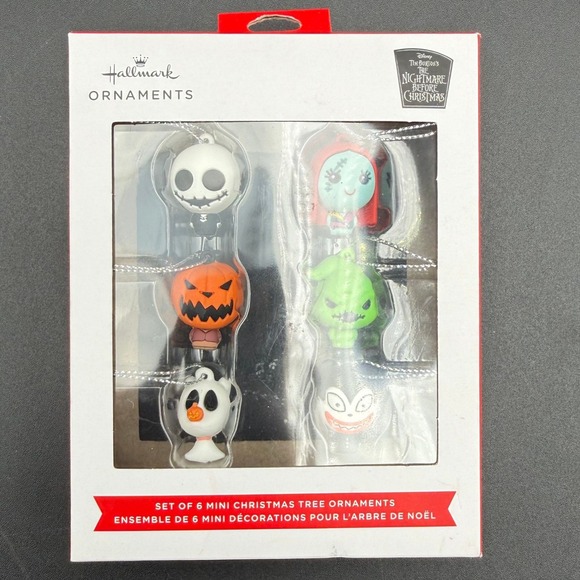 Hallmark Disney The Nightmare Before Christmas Mini Ornaments Set of 6 New - Picture 2 of 10